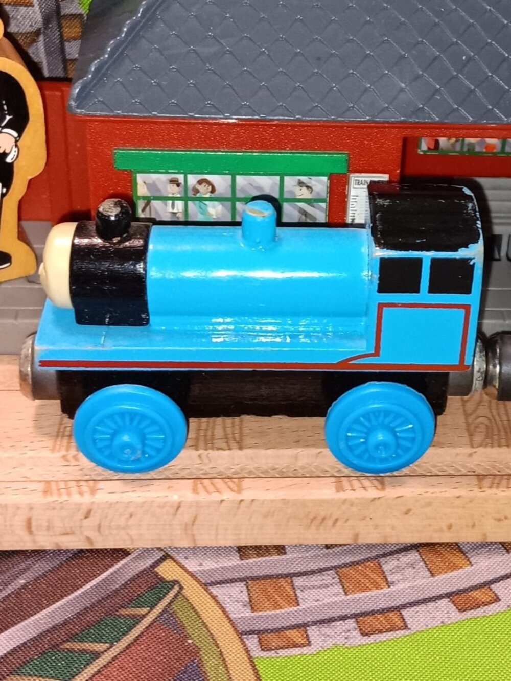 Thomas Wooden Railway Train Track Engine Edward Flat Magnet Painted Coal Tender